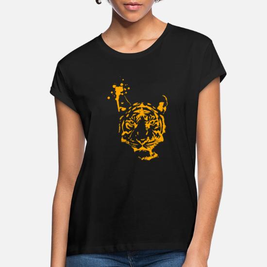 Mustard tiger' Women's Loose Fit T 